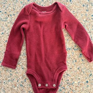 Carter's Ribbed Long Sleeve Bodysuit - Wine